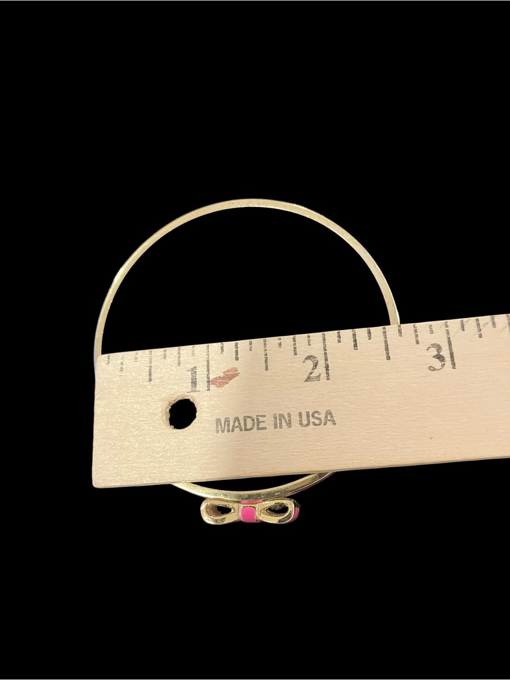 Kate Spade New York Enamel Bow Bangle Bracelet Pink retired - Picture 7 of 8